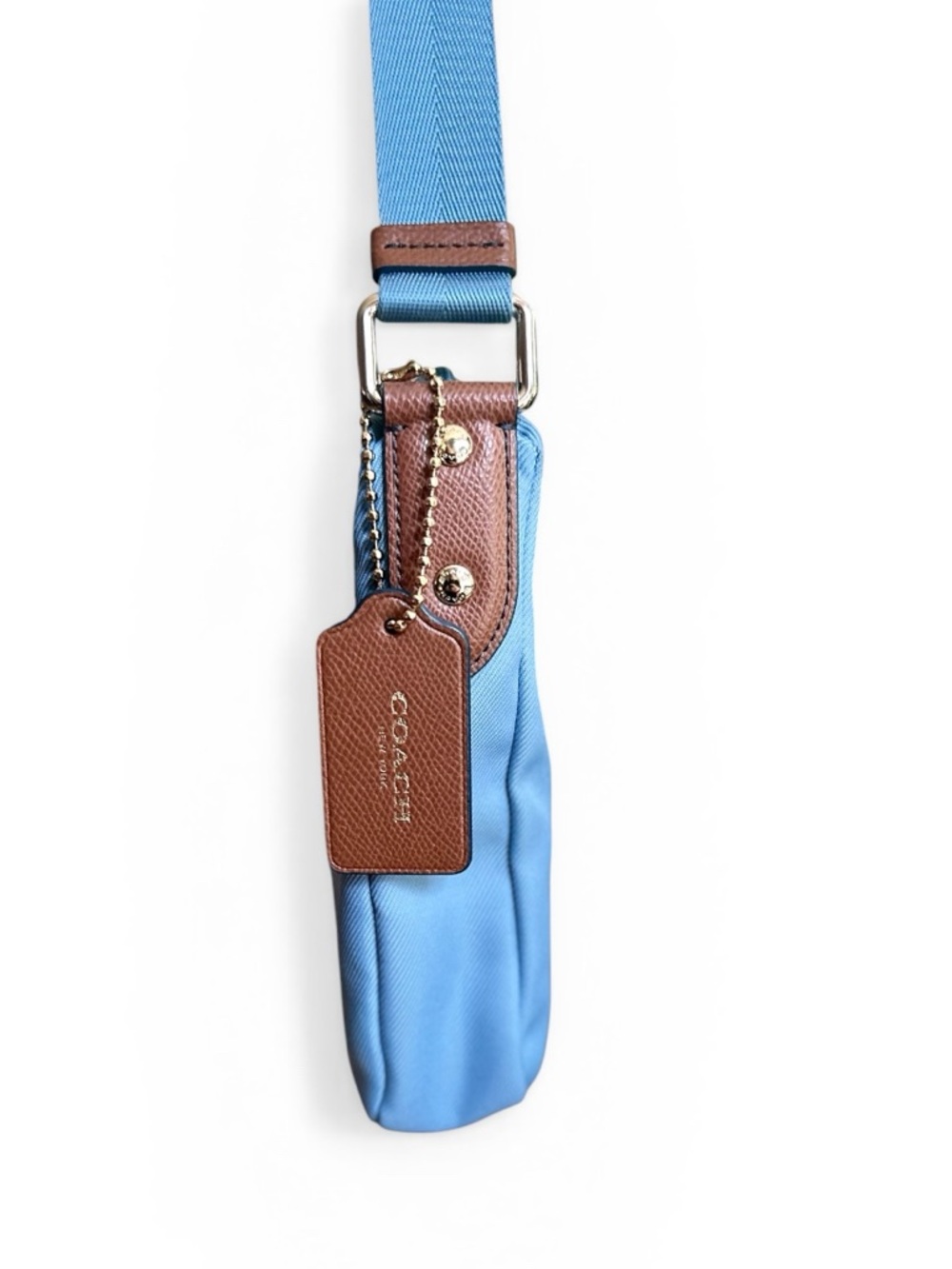 Coach Sawyer Crossbody Bag Blue Nylon Leather Trim NWT Dust Bag - Picture 12 of 16